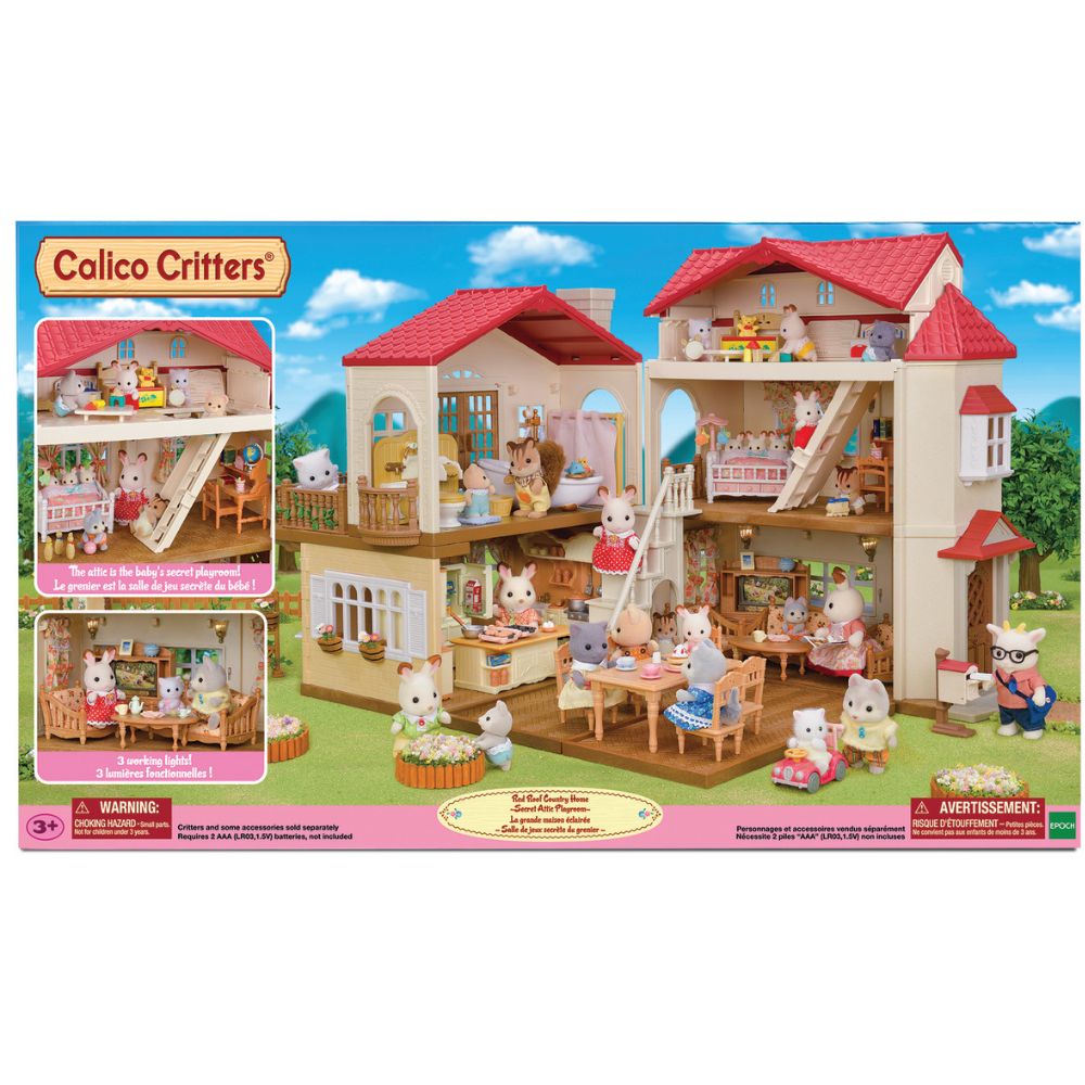 Calico Critters Red Roof Country Home - Secret Attic Playroom