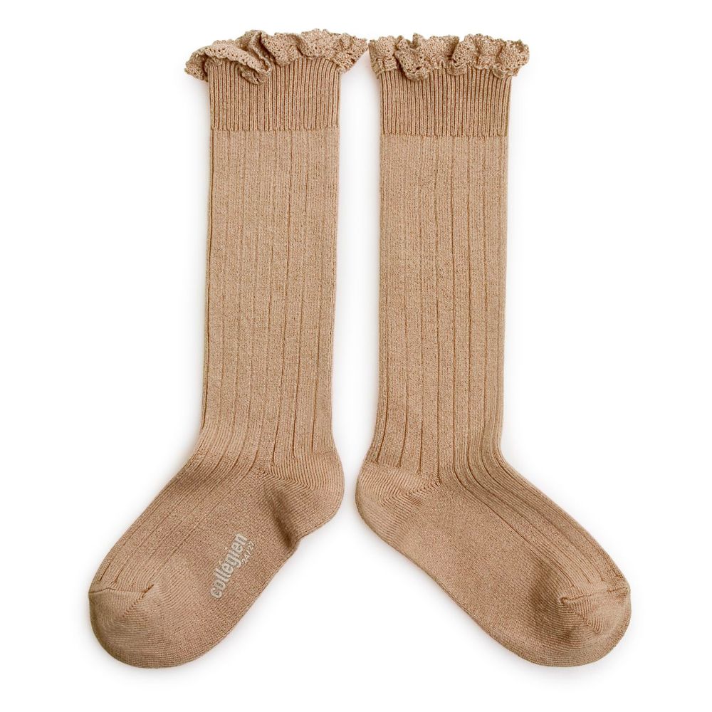 Collegien Josephine Knee-high Socks Petite Taupe