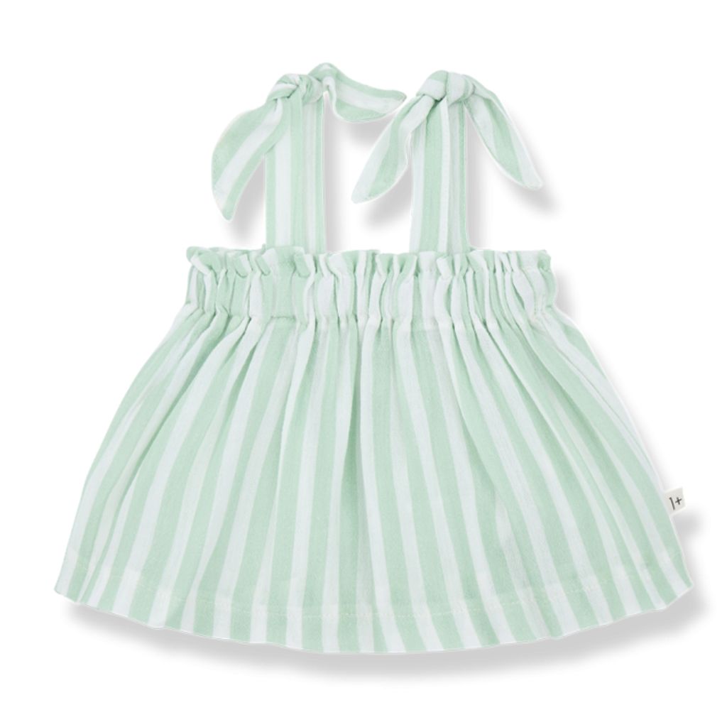 1 + in the family ADELA Striped Crepe Top