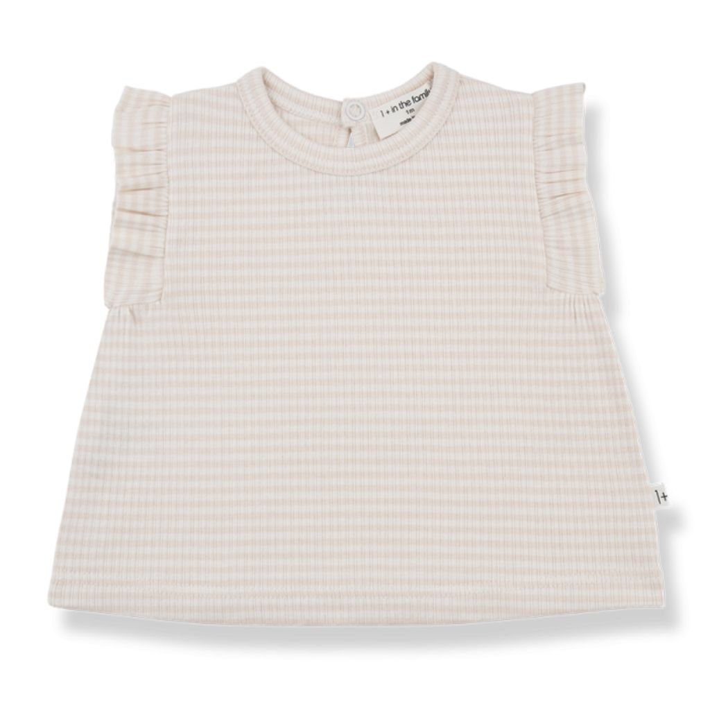 1 + in the family CRIS Striped Rib Blouse