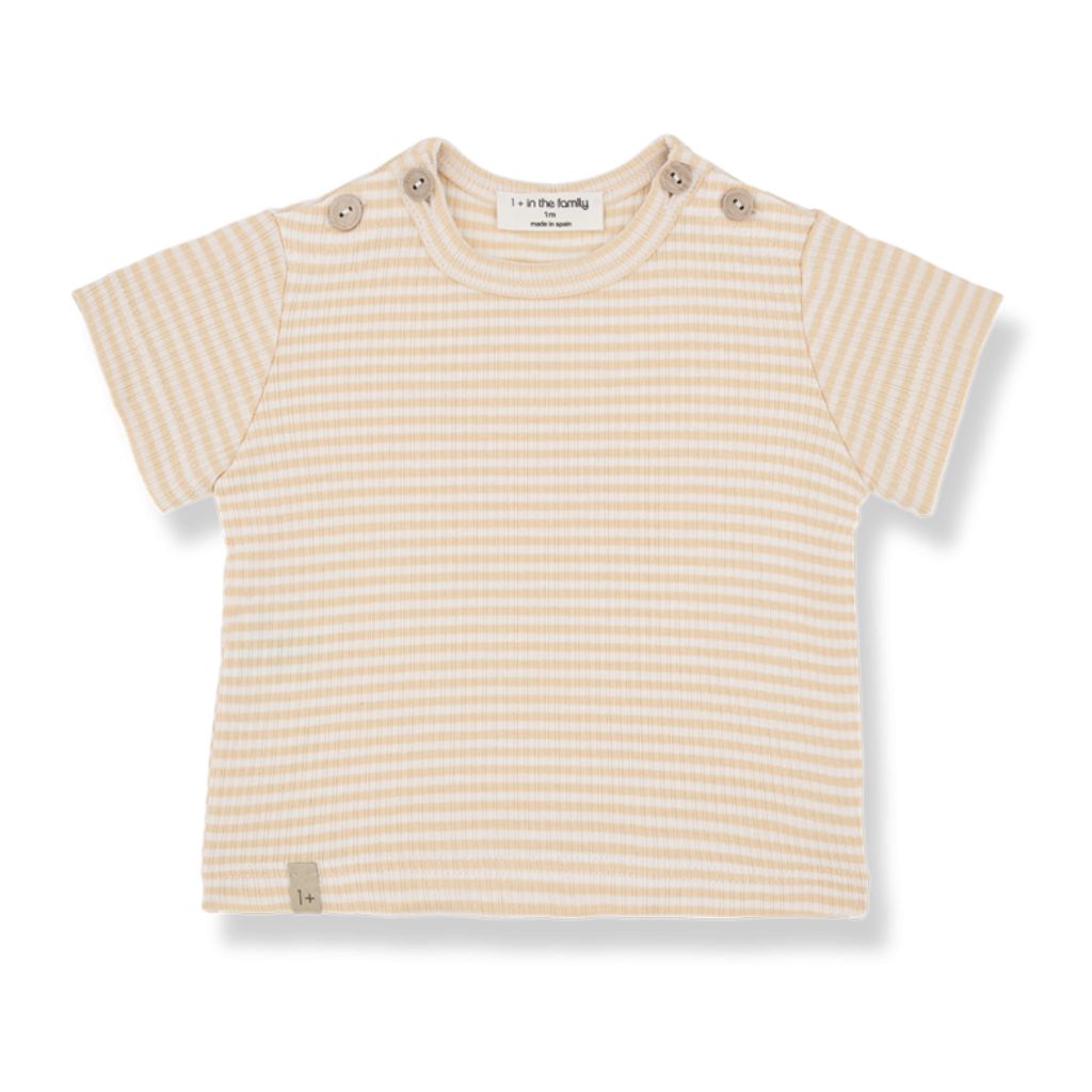 1 + in the family JON Striped Rib T Shirt