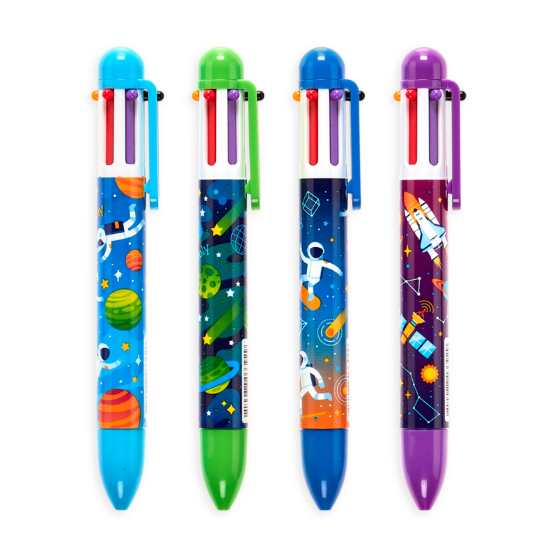 6 Click Multicolour Pens - Astronaut