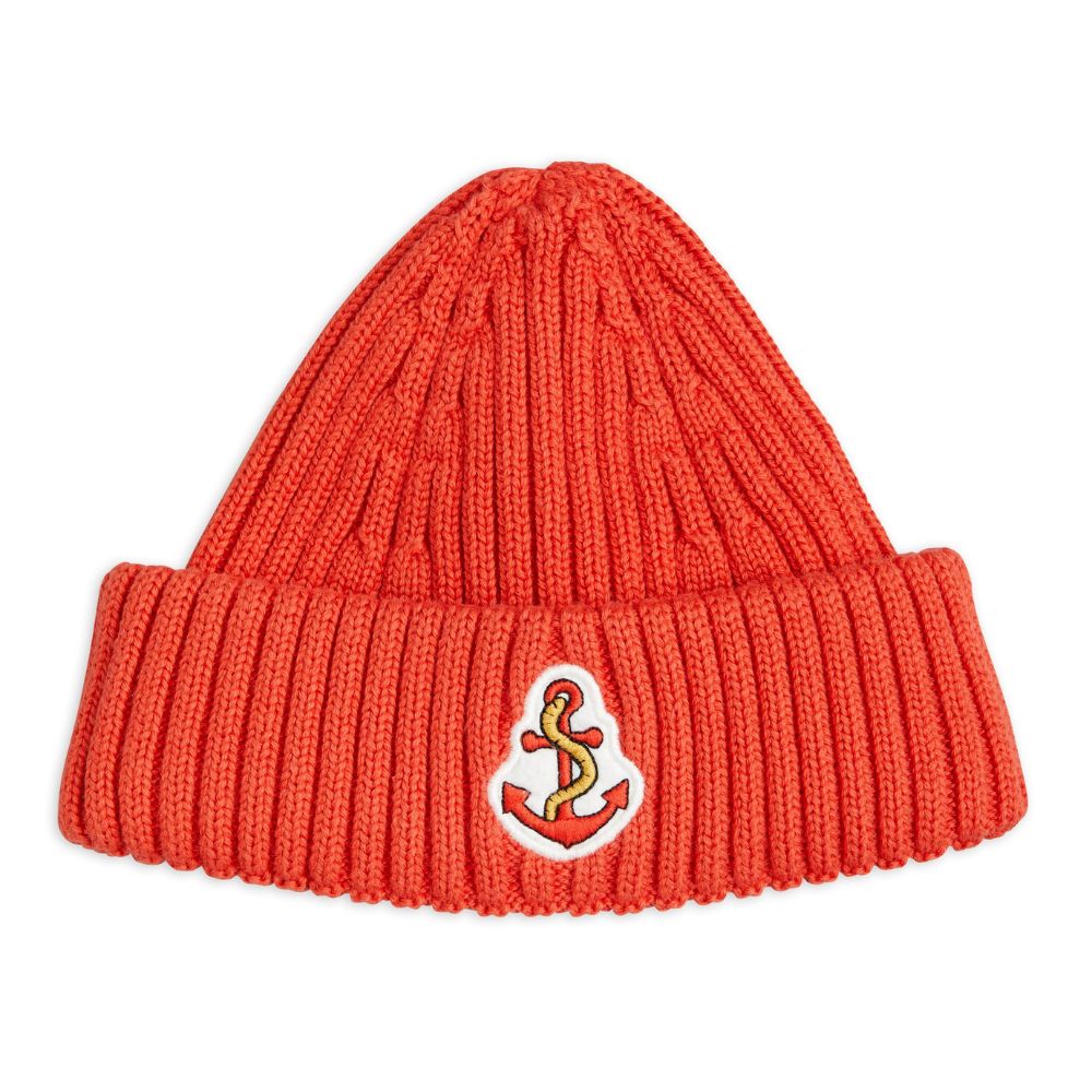 Mini Rodini Anchor Short Rib Beanie