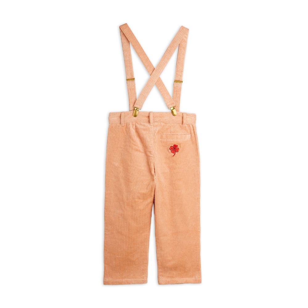 Mini Rodini Clover emb Corduroy Suspender Trousers