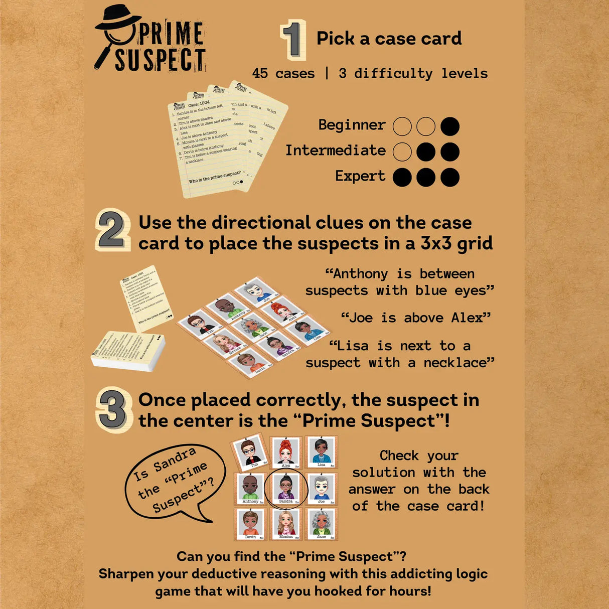 Prime Suspect Solo Game
