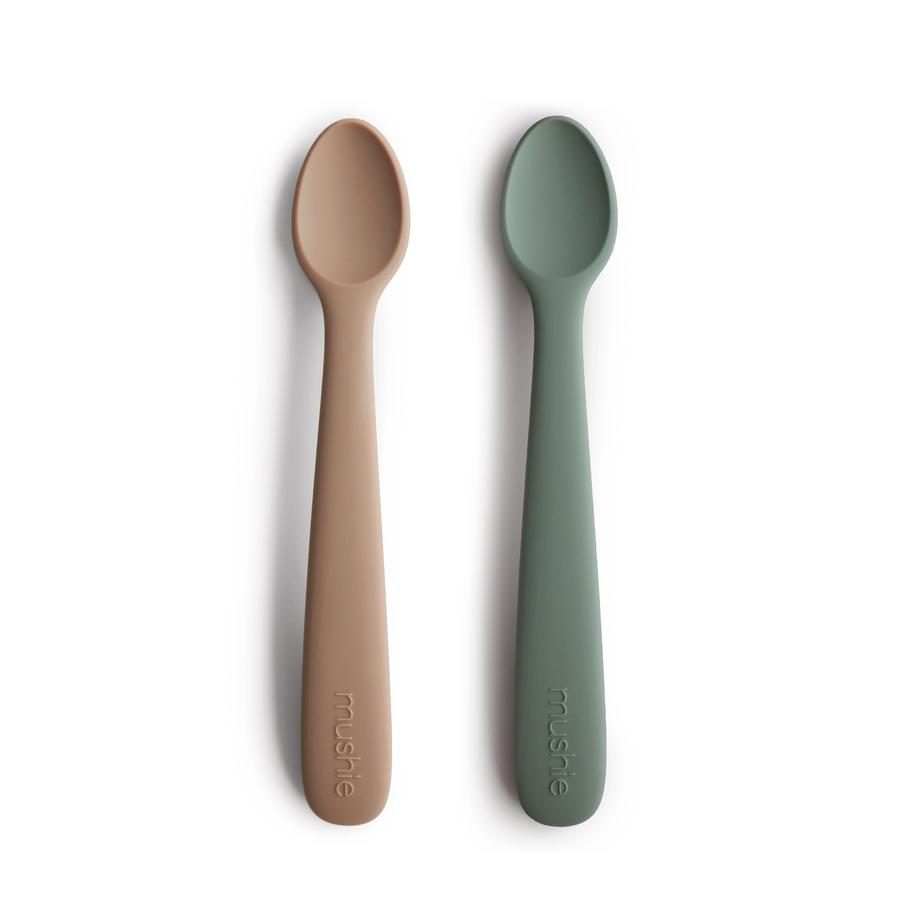 Mushie Silicone Feeding Spoons (2-Pack) - Dried Thyme/Natural