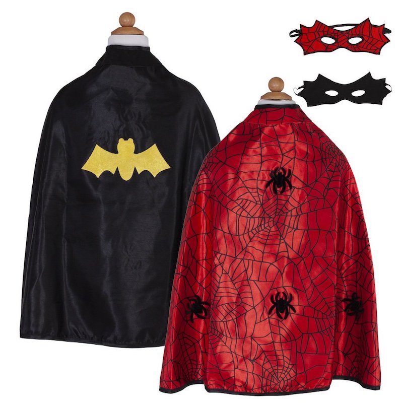 Reversible Spider/Bat Cape & Mask, 3-4Y