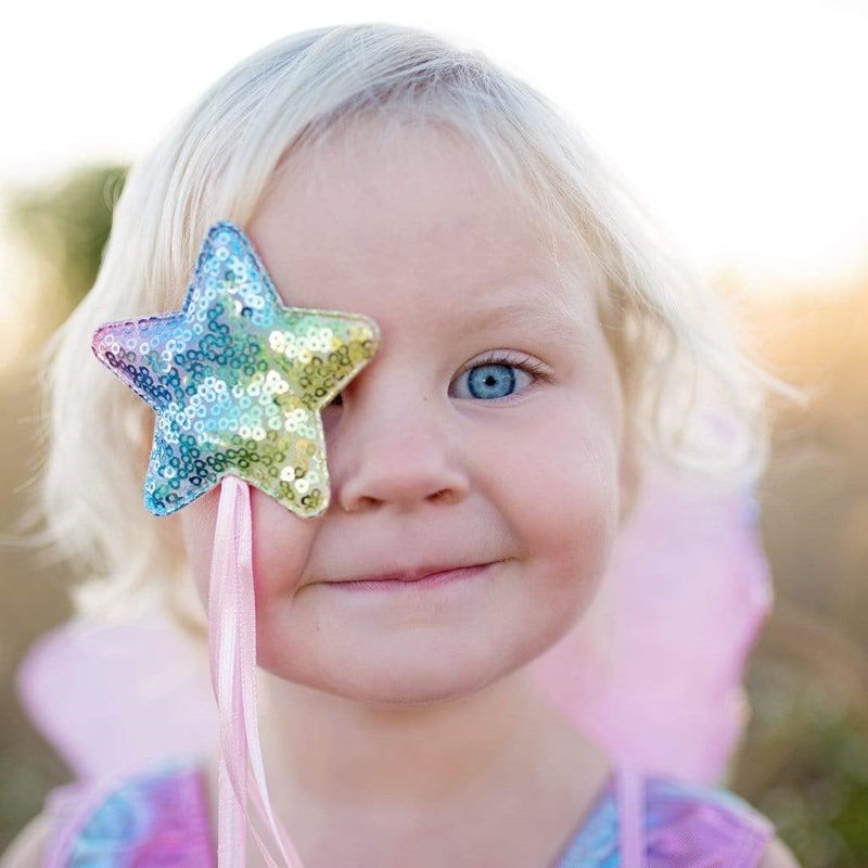 Rainbow Sequins Skirt, Wings & Wand, 4-6