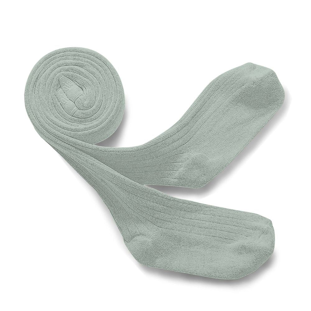 Collegien Louise Plain Ribbed Tights Aigue Marine