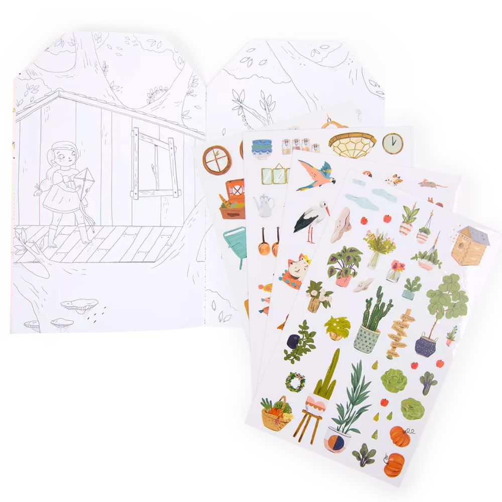Moulin Roty Parisiennes - Colouring Book with Stickers