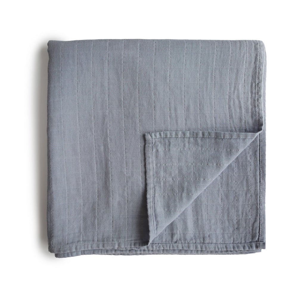 Mushie Organic Cotton Muslin Baby Swaddle - Tradewinds
