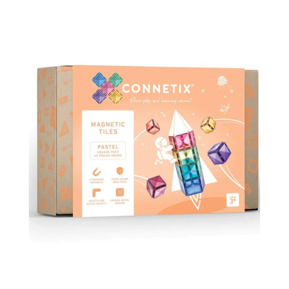 Connetix Pastel Square Pack 40 pc