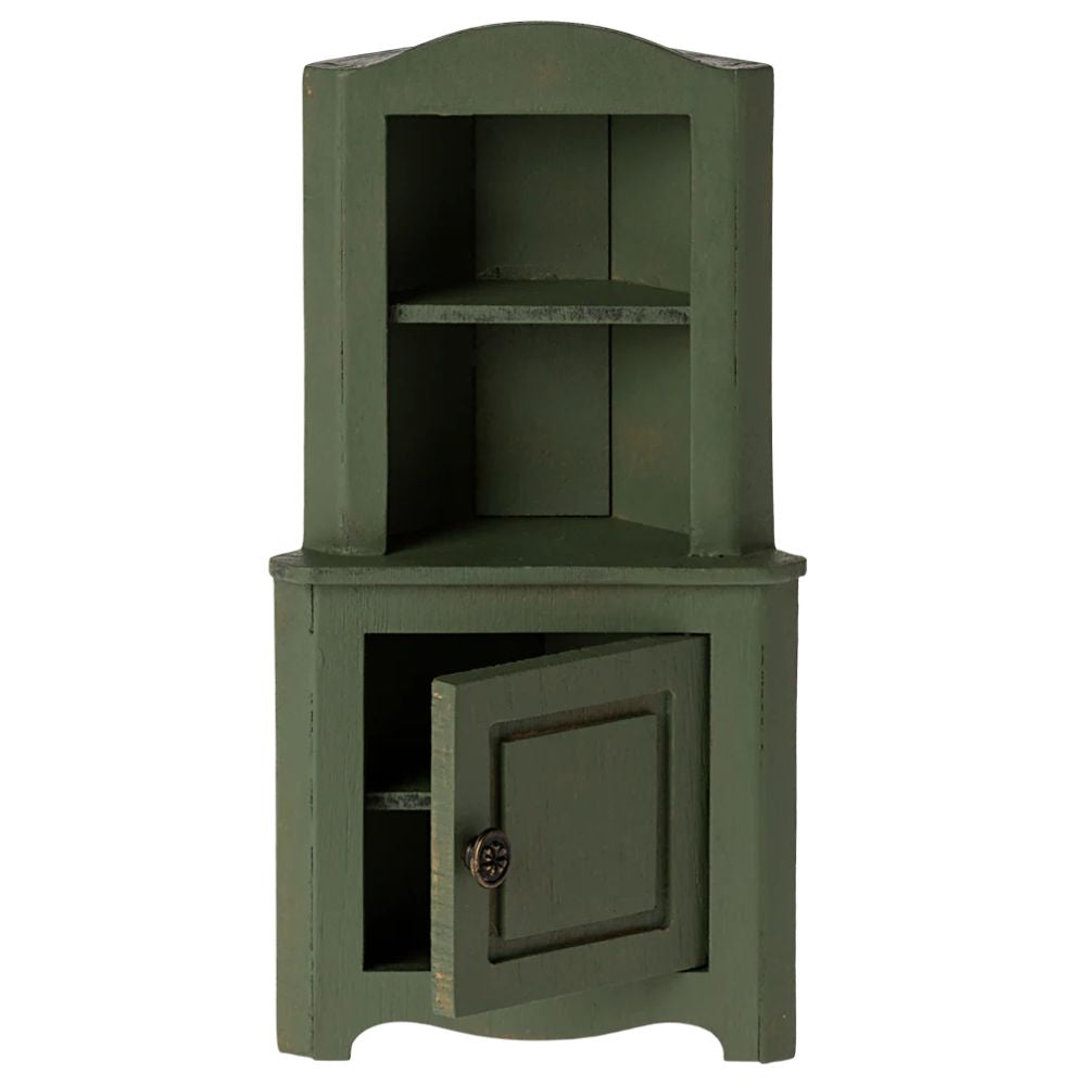 Maileg Corner cabinet, Mouse - Dark green