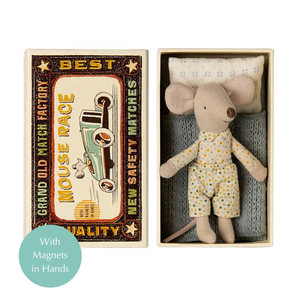 Maileg Little Brother Mouse in Match Box