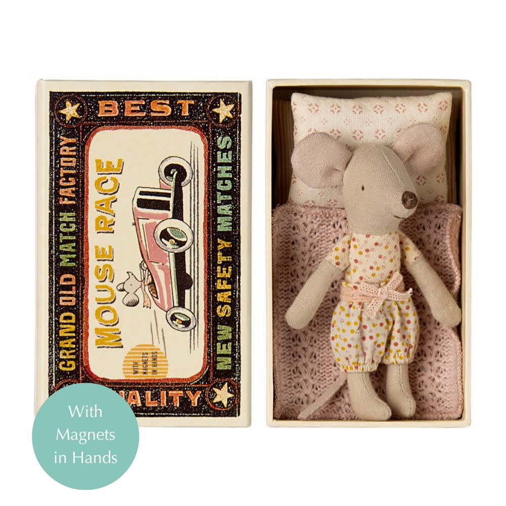 Maileg Little Sister Mouse in Matchbox