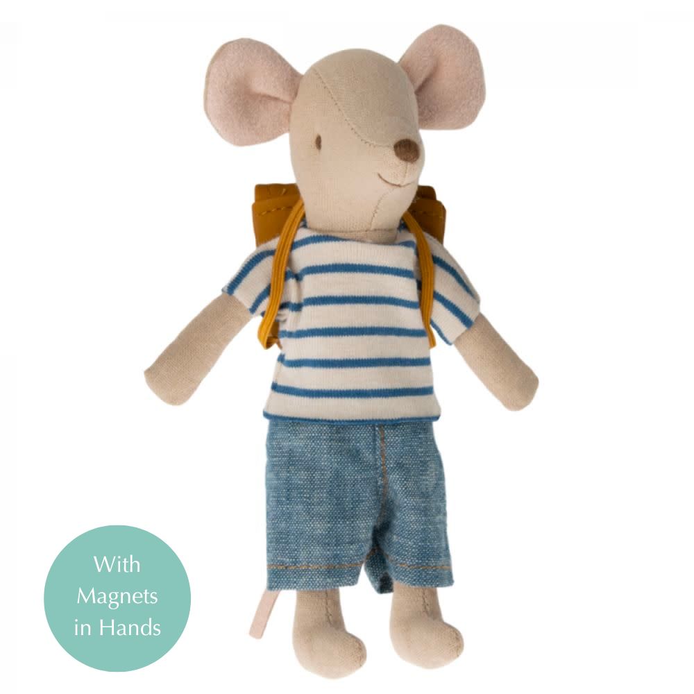 Maileg Tricycle mouse, Big brother with bag