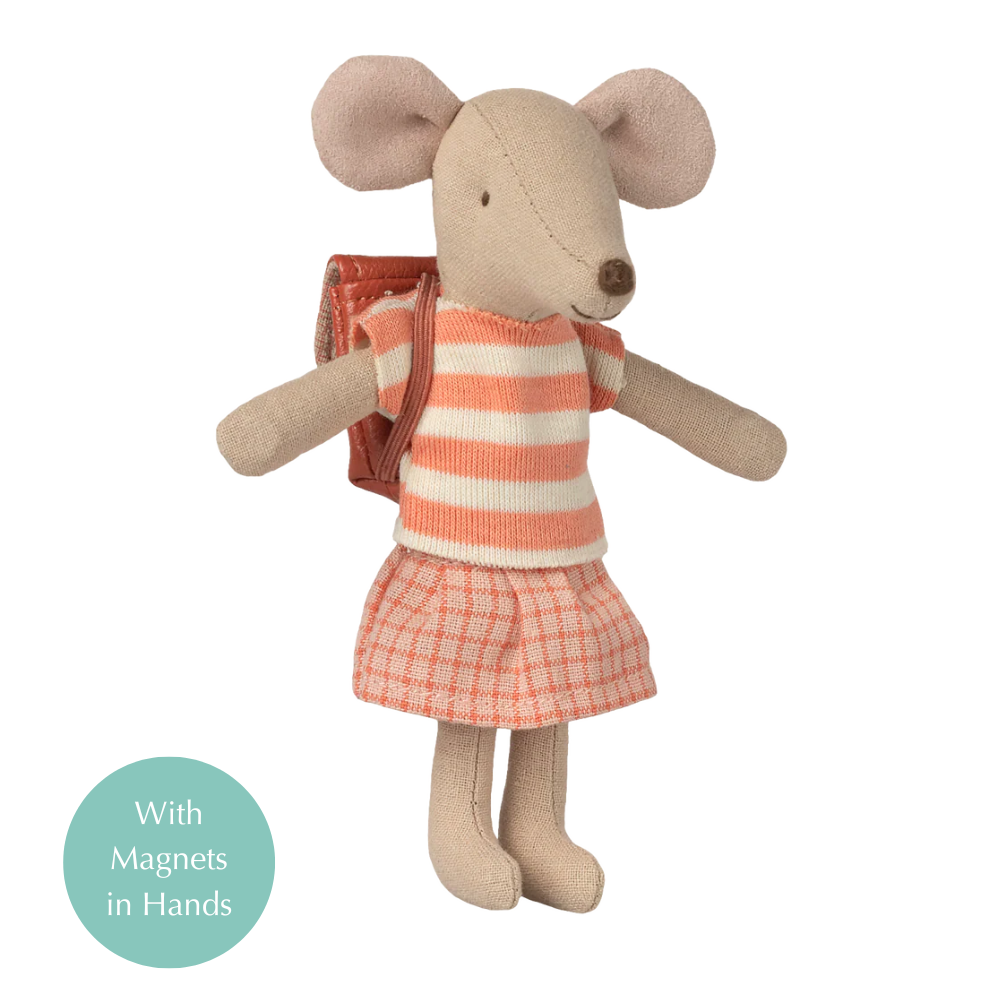 Maileg Tricycle mouse, Big sister - Coral