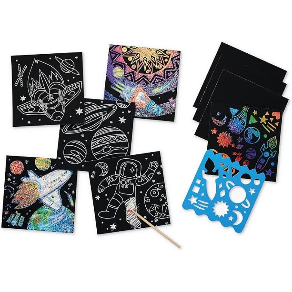 Crocodile Creek Sparkle Scratch Art- Space Explorer