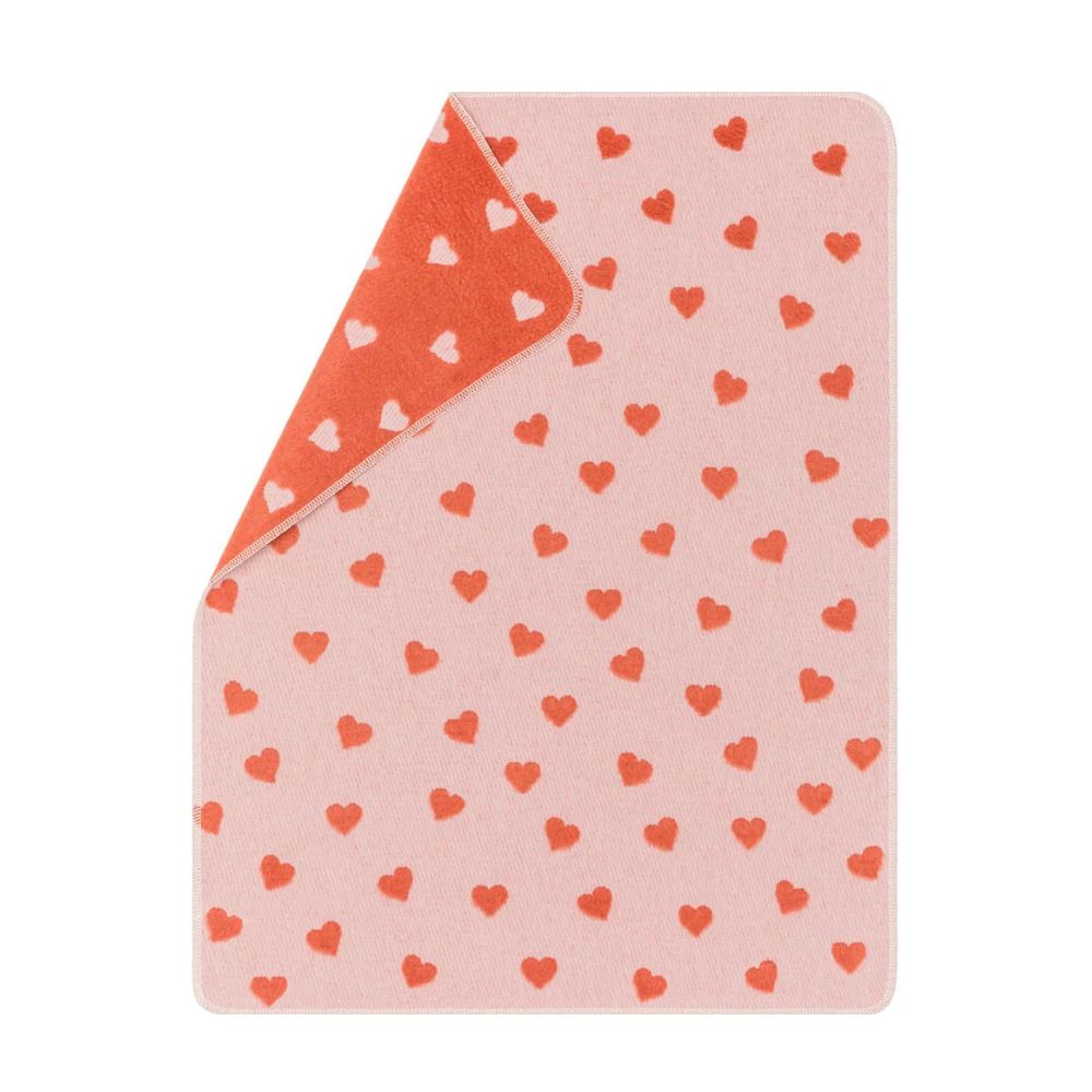 Fussenegger Juwel Rose Carla Baby Blanket Hearts Allover 70X90cm