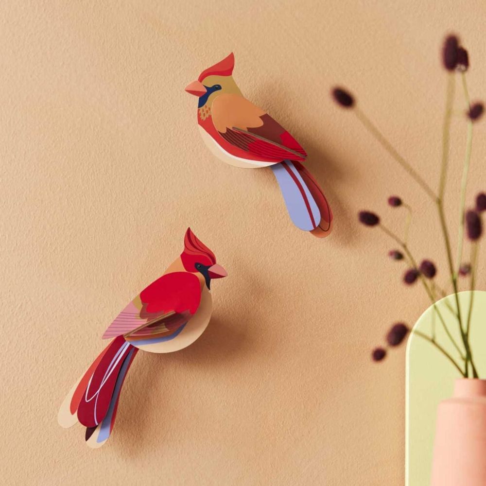 DIY 3D Wall Decoration - Cardinals