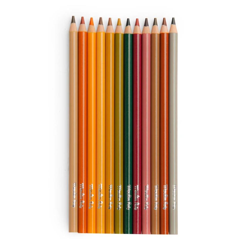 Moulin Roty Le Jardinier - 12 ANIMAL Colouring Pencils and Cards