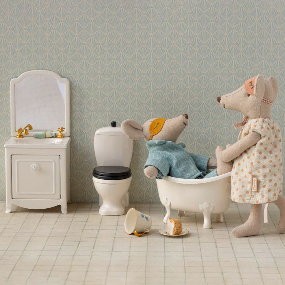 Maileg Sink dresser, Mouse - Off white