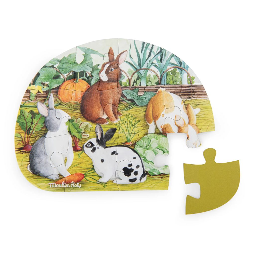 Moulin Roty Le Jardinier- 4 mini Animal Puzzles