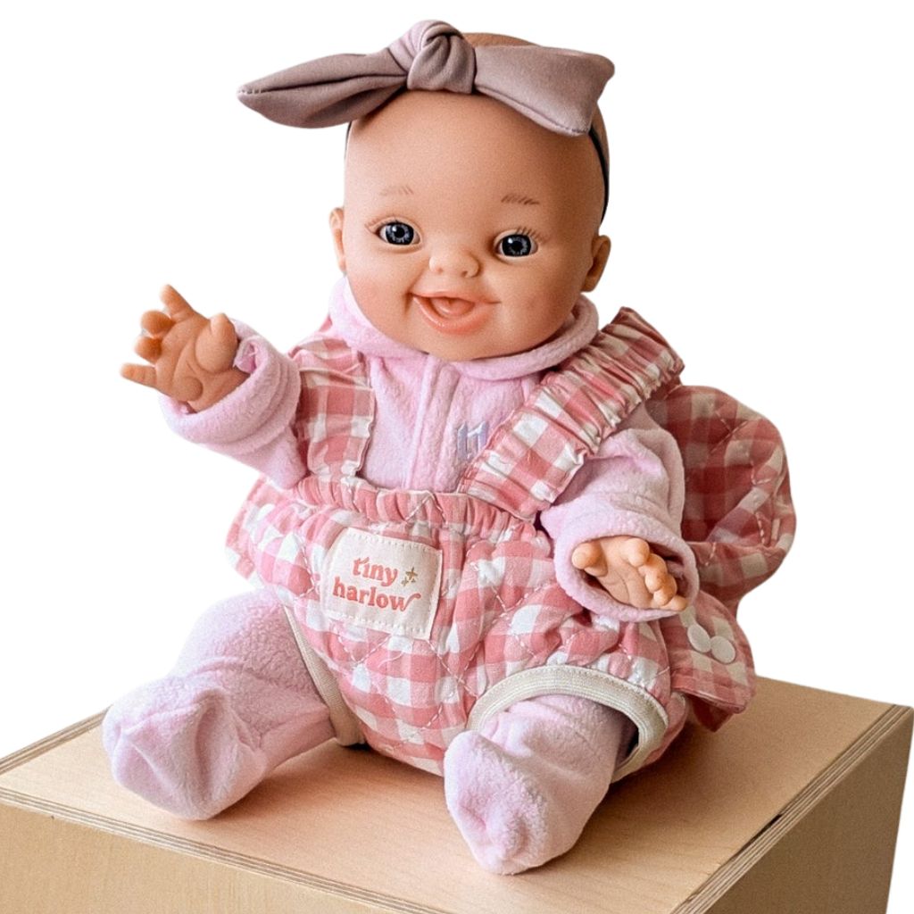 Tiny Harlow Doll Carrier - Pink Gingham