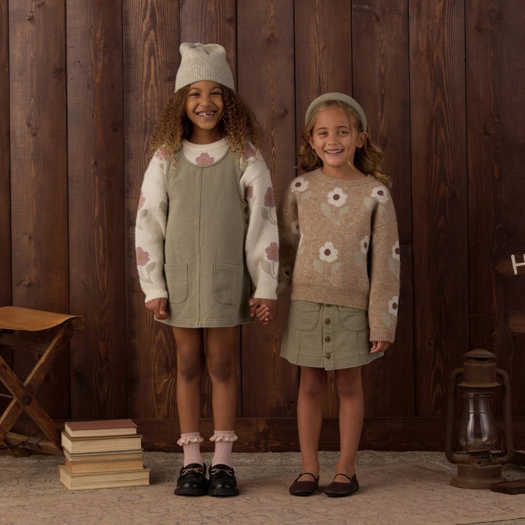 Rylee + Cru Aspen Sweater Ivory Flower I