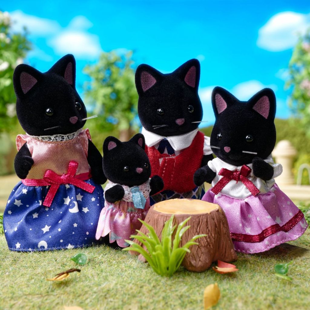 Calico Critters Midnight Cat Family