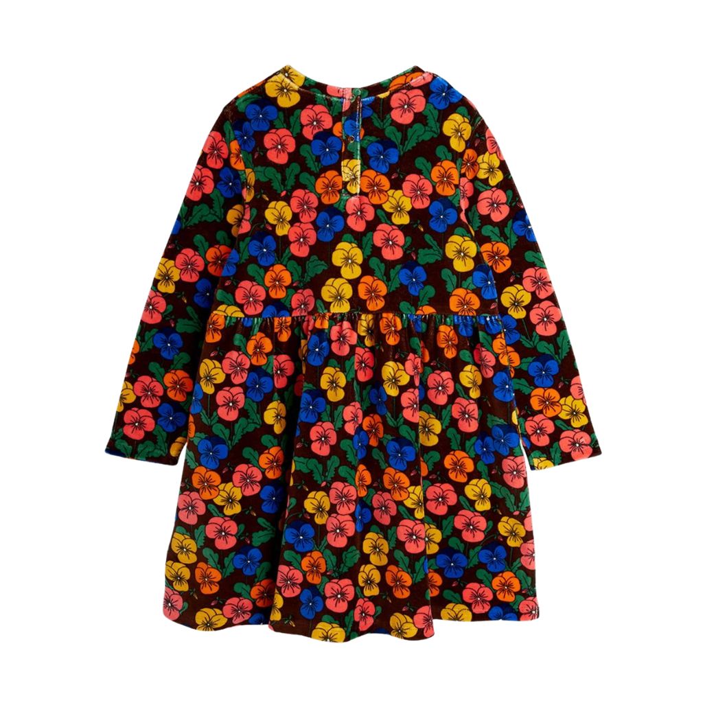 Mini Rodini Violas AOP Velour Dress