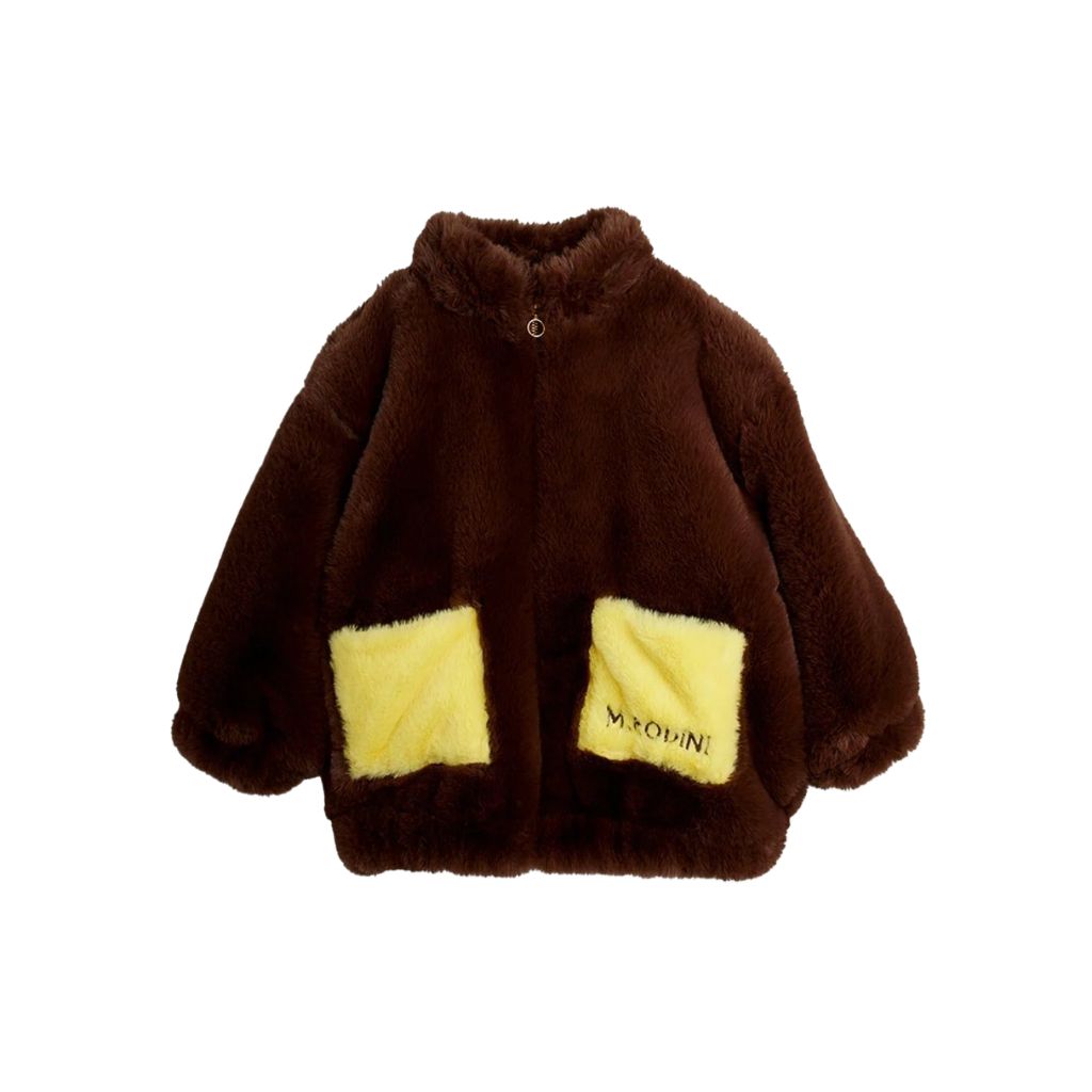 Mini Rodini Rabbit Ear Faux Fur Jacket