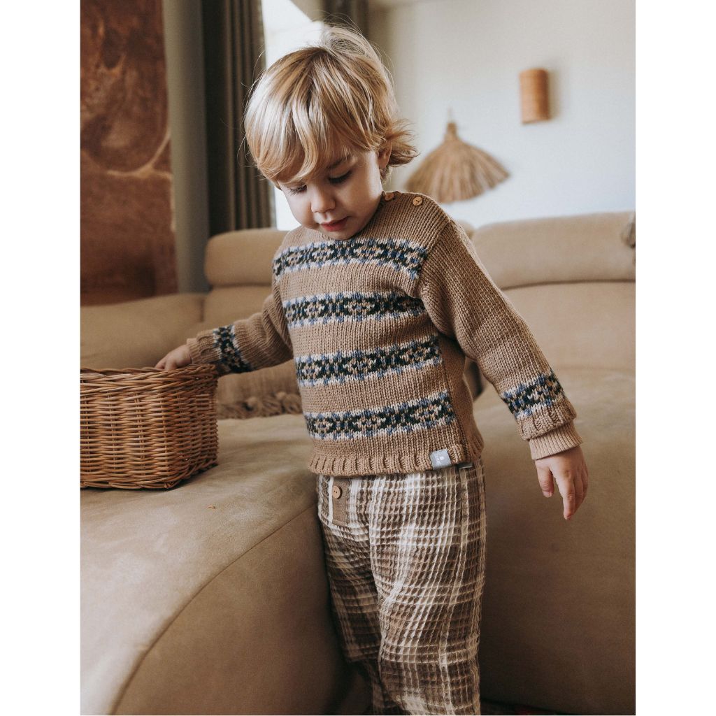 Snug Jacquard Knitted Sweater