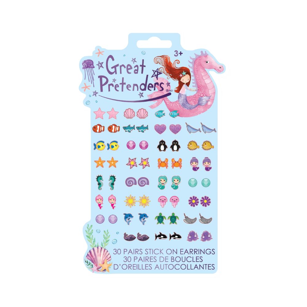Mermaid Sticker Earrings, 30 Pairs