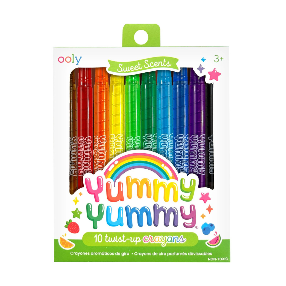 Yummy Yummy Scented Twist Up Crayons - Set of 10