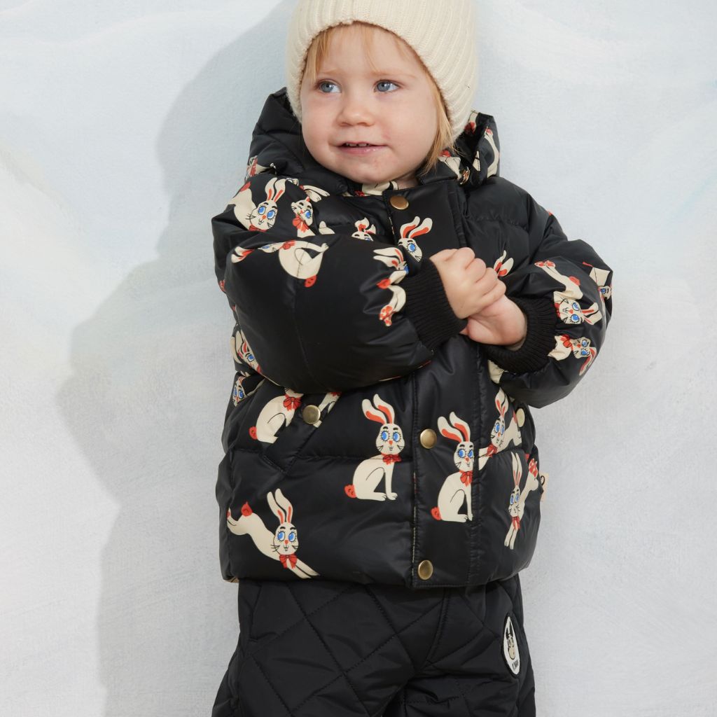Mini Rodini Rabbits Hooded Puffer