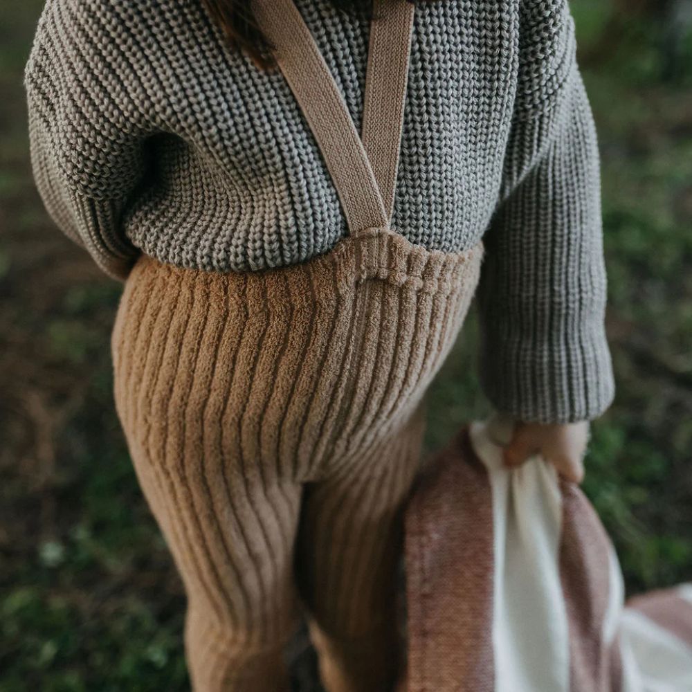 Silly Silas Granny Teddy Footless Tights Light Brown