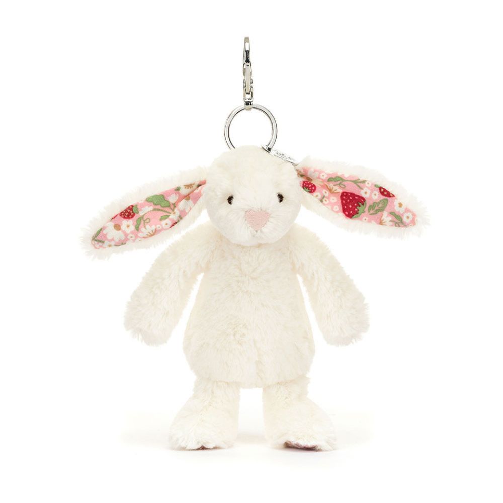 Bashful Cream Bag Charm Strawberry Ears