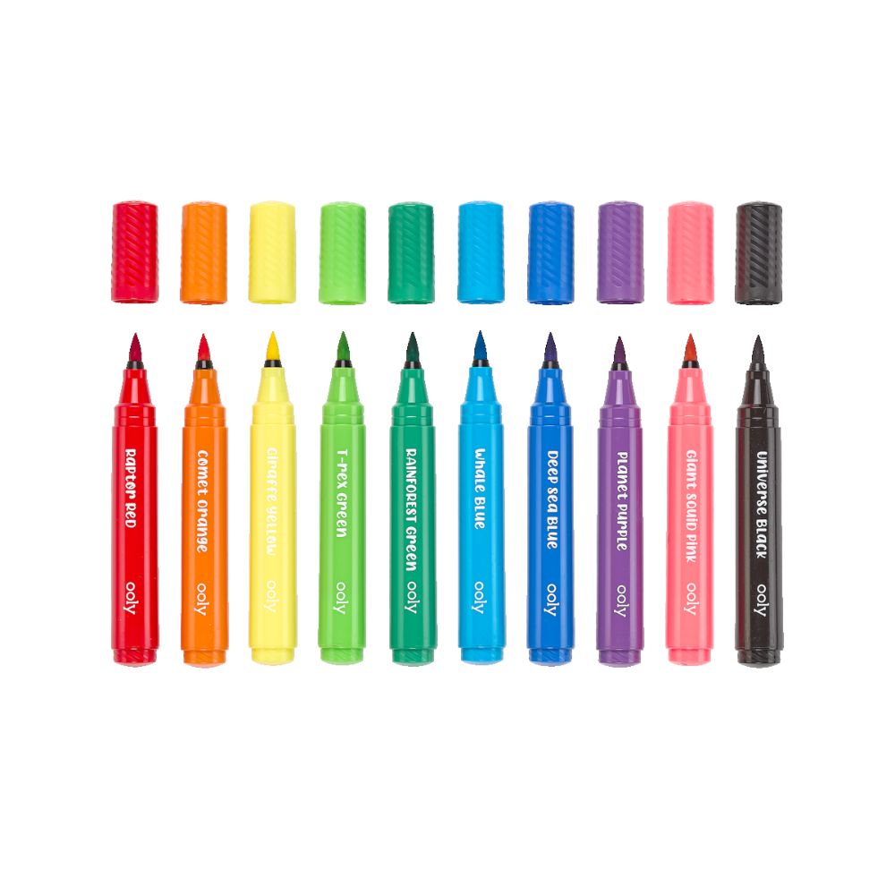 Big Bright Brush Markers, set of 10