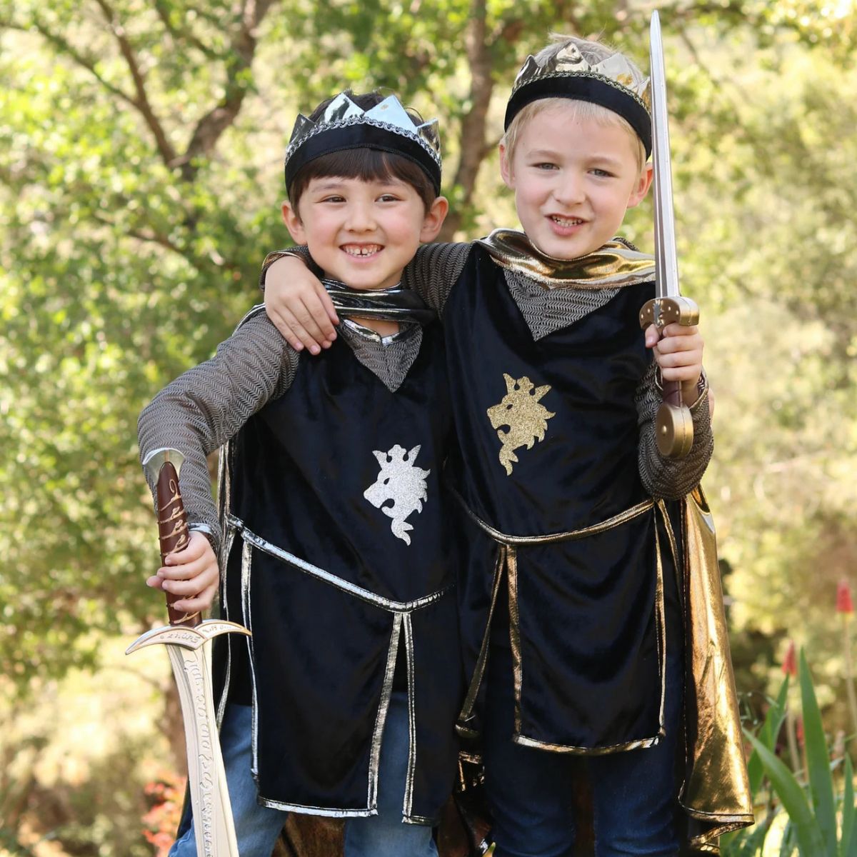 Golden Knight with Tunic Cape and Crown
