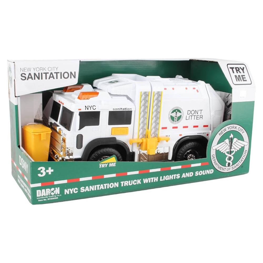 NYC Sanitation Garbage Truck with lights and sound