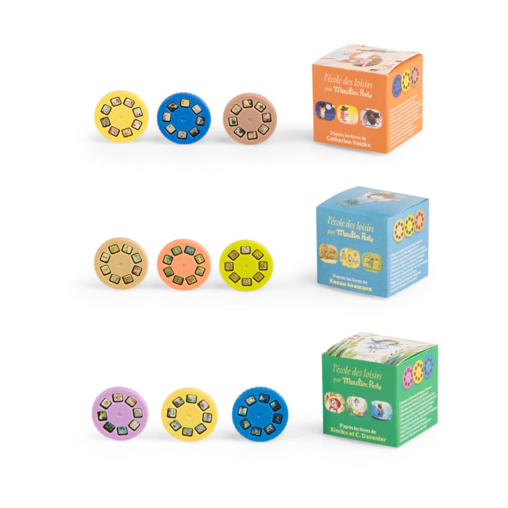 Moulin Roty Lecole des loisirs: Box of 3 Storybook Discs (24 assorted)