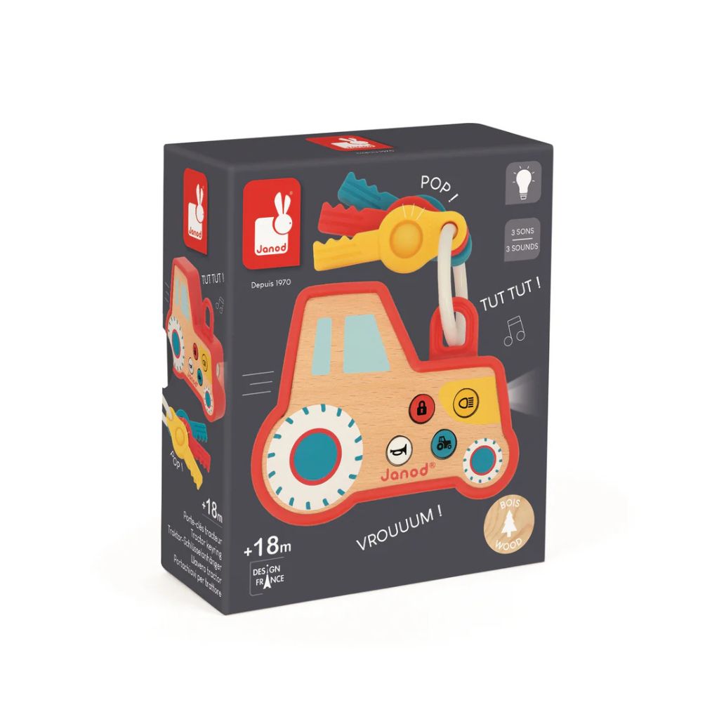 Janod Tractor Key Ring - the Farm