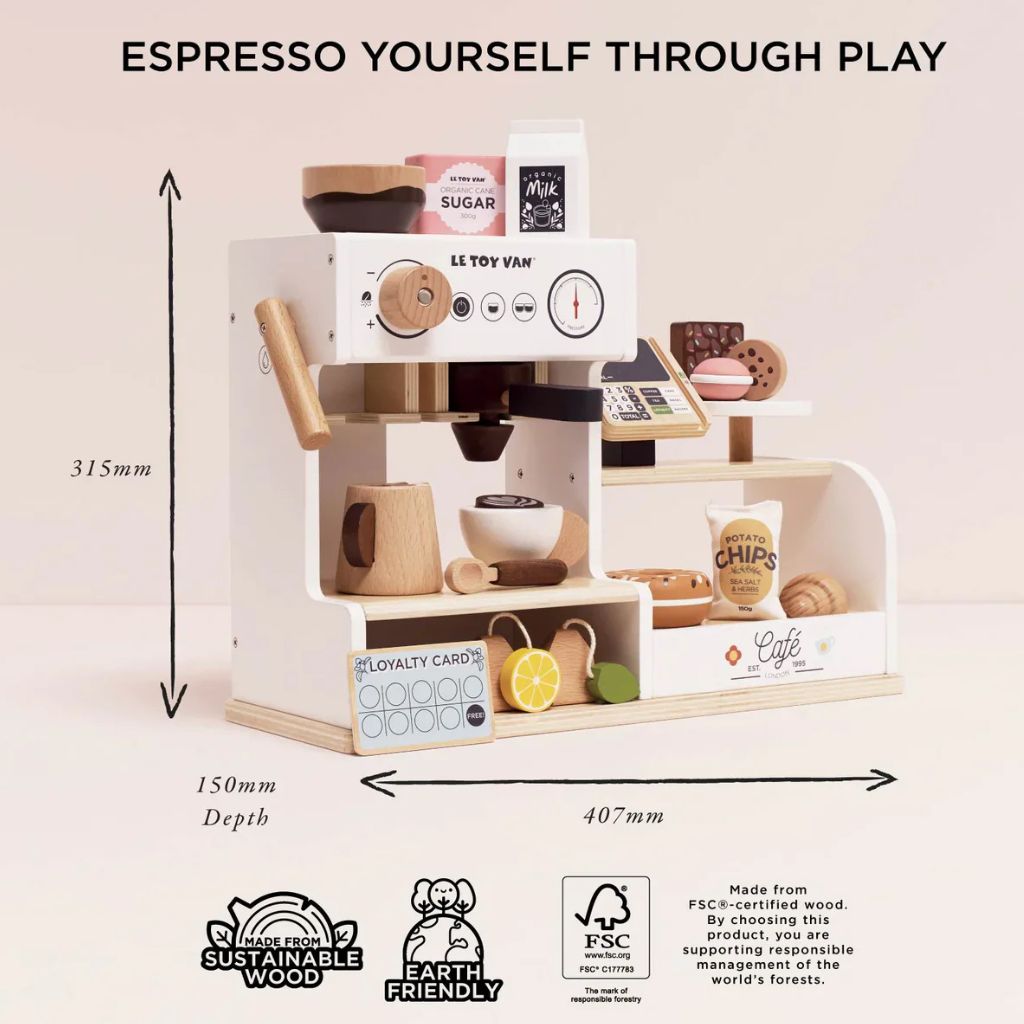 Le Toy Van Wooden Barista Cafe Shop