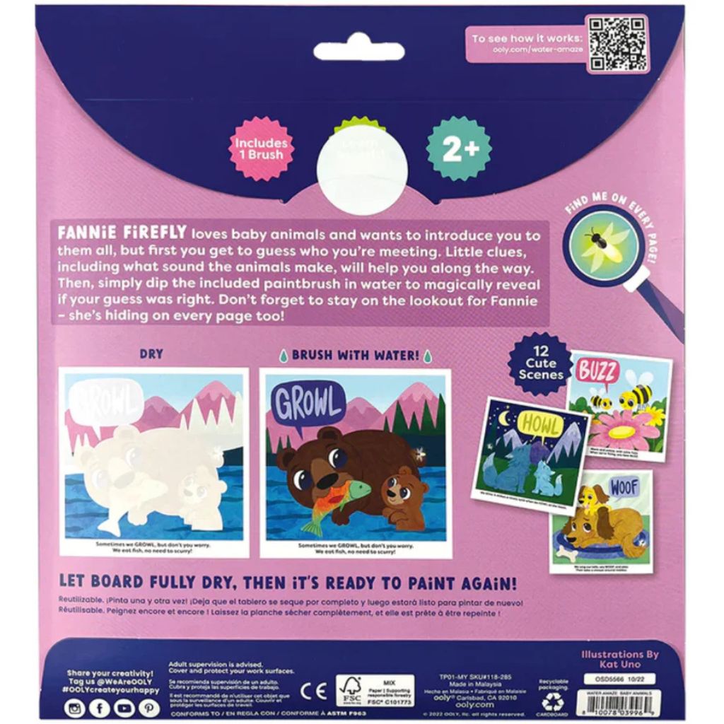 Water Amaze Water Reveal Boards - Baby Animals