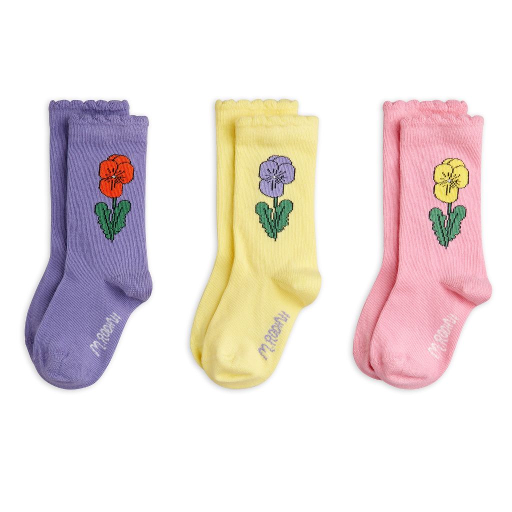 Mini Rodini Violas 3-Pack Socks