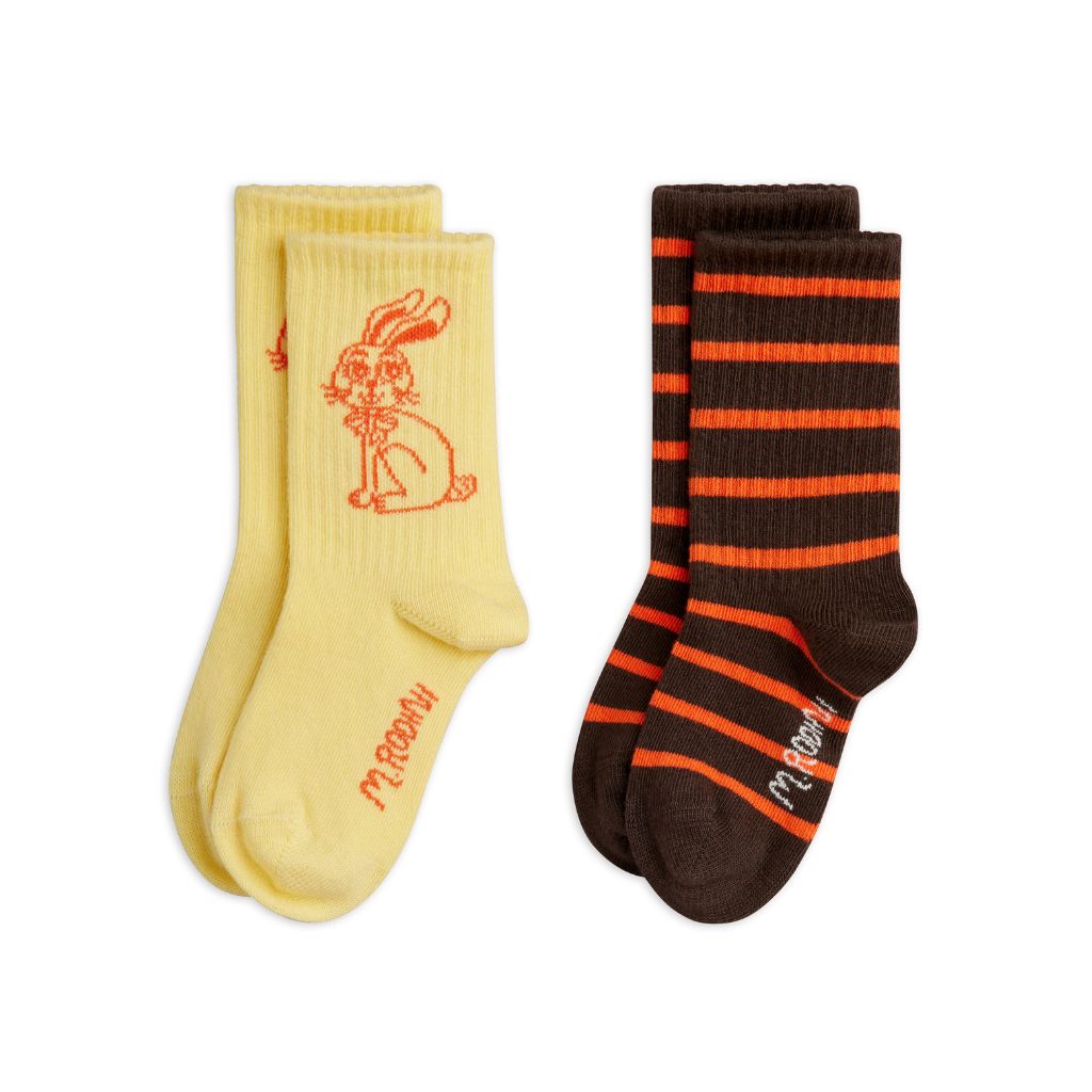Mini Rodini Rabbit 2-Pack Socks