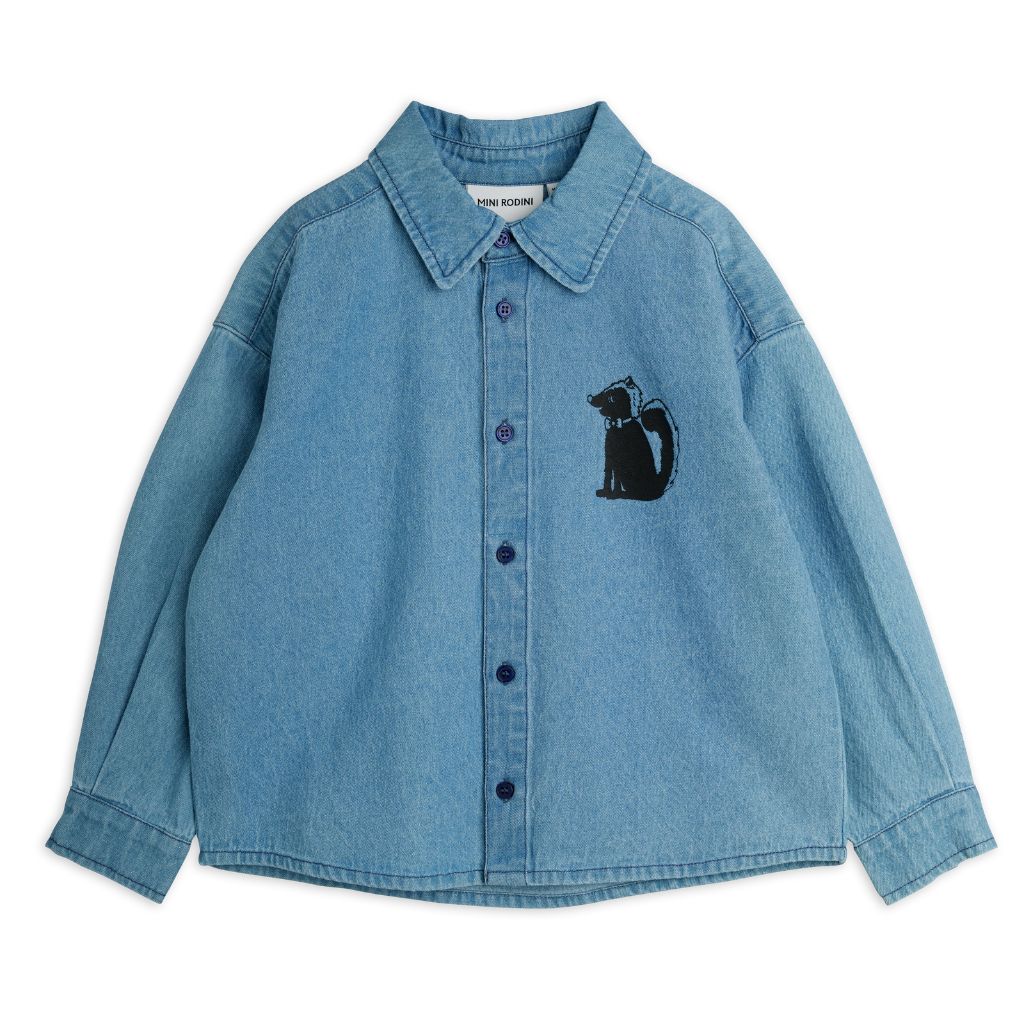 Mini Rodini LW Denim Skunk Sp Ls Shirt
