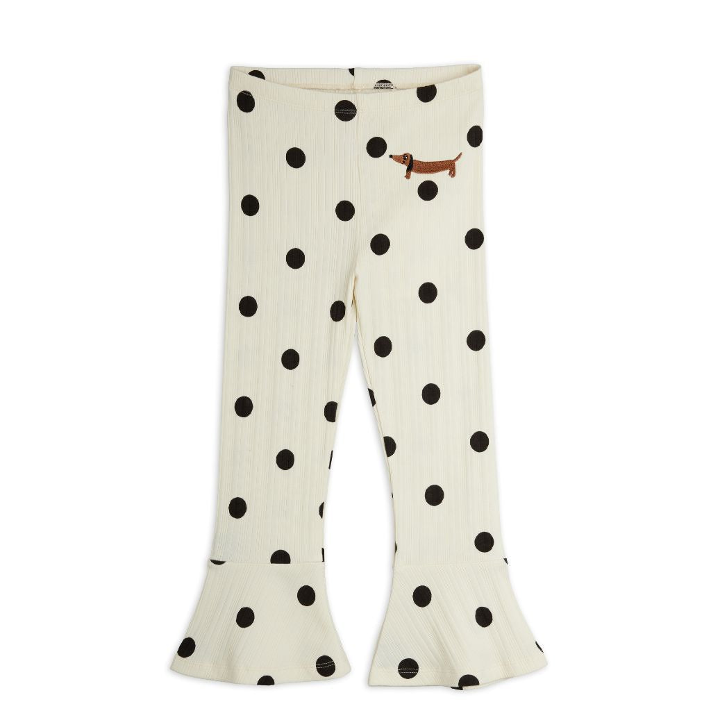 Mini Rodini Dots Dog Flared Trousers
