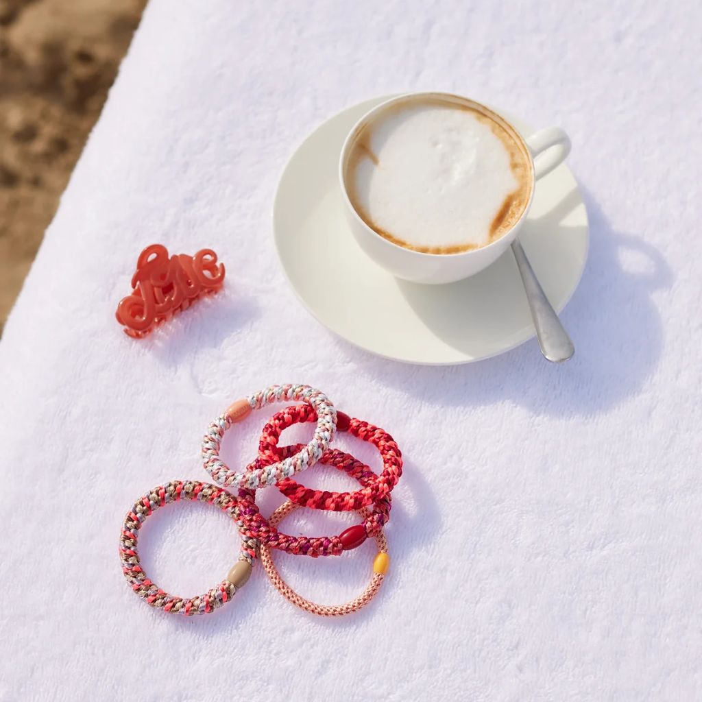 Kknekki Slim Hair Tie Coral